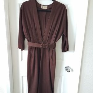 Vintage brown wool dress